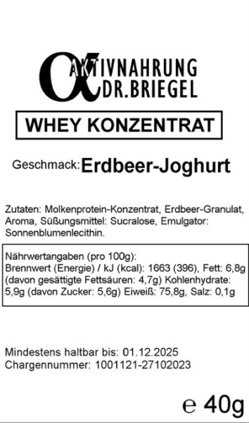 Aktiv Whey Konzentrat 40g-Packung